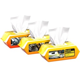 Car Wipes, Extra Large 8" x 8" Car Wipes Interior and Exterior, Cleaning For Cars, Trucks, Motorcycles, Car Window Wipes, Car Glass Wipes, Car Cleaner Interior Wipes, 70 Count Each (3 Packs)