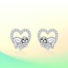 Sloth Earrings for Women Heart Sloth Studs Sterling Silver Statement