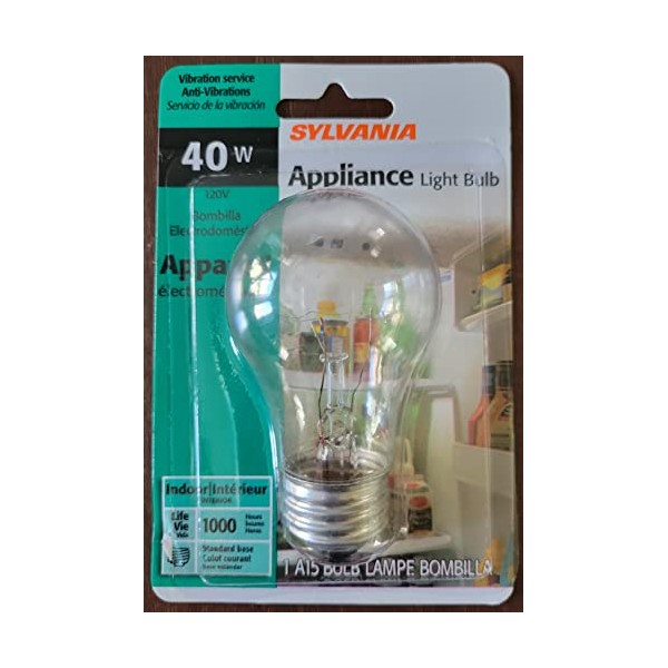 Sylvania 40W Appliance Light Bulb 40Acl/APPL/Bl