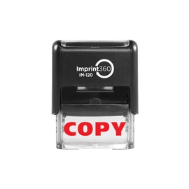 Imprint 360 AS-IMP1004 - Copy (Solid), Heavy Duty Commerical Quality Self-Inking Rubber Stamp, Red Ink, 9/16" x 1-1/2" Impression Size, Laser Engraved for Clean, Precise Imprints-Packaging May Vary