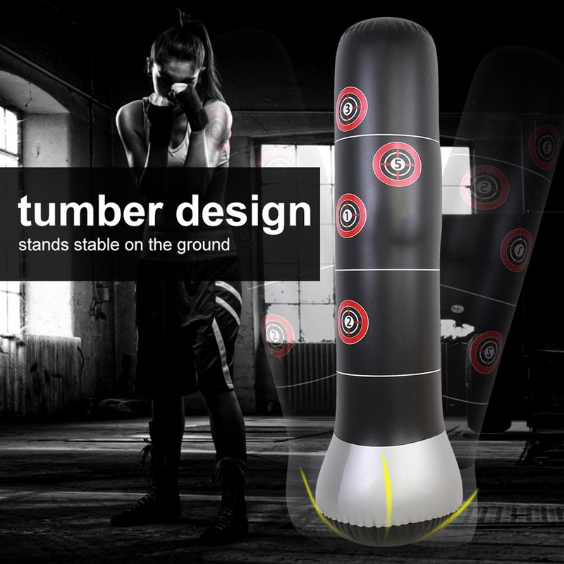 Inflatable Boxing Punching Kick Training Tumbler Bop Bag with Air