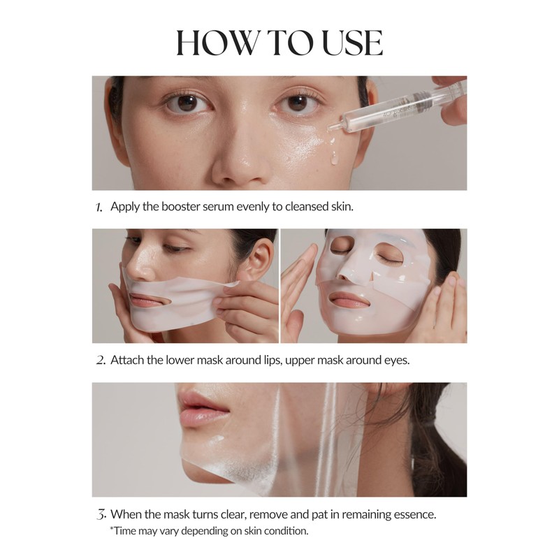 Overnight Collagen Face Mask 3 Step Pore Minimizer Hydrogel Sheet&Boost