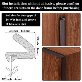 Bouiexye Brown Door Weather Stripping Soundproof Dustproof Door Seal Strip 40 Feet for Doors and Windows Frame Replacement V-Shaped Q Foam Card Slot Installation Seals