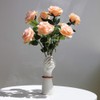 Pojedehy 9Inch Modern Art Ceramic Flower Vase Tabletop White Arm
