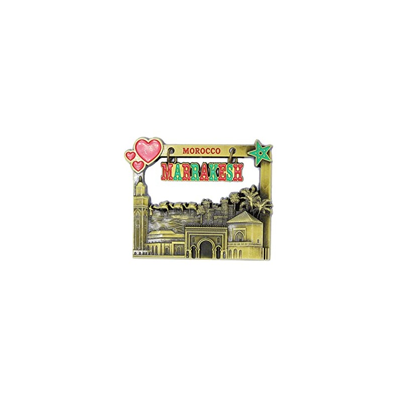 Marrakesh (Morocco) - 3D Metal Fridge Magnet for Kitchen Refrigerator