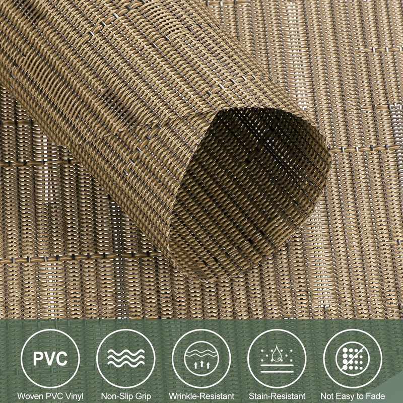 sourcing map 4 Pcs Placemats, 13.7 Inch PVC Placemats Round