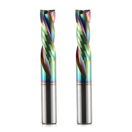 CNC Milling Cutter 2 Flute Compression Milling Cutter 8 mm Shaft End Mill Spiral Cutter Bit Solid Carbide with DLC Coating 8 mm Cutting Diameter 25 mm Cutting Length End Mill Solid Carbide End Mill 2