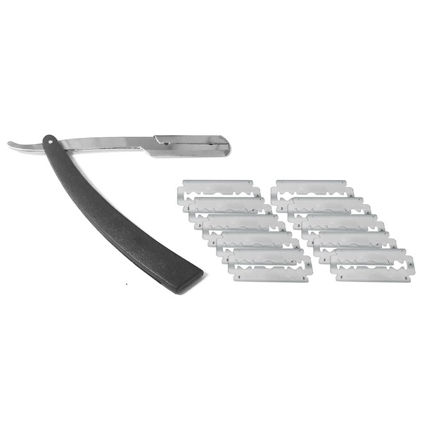 Manual Folding Shaving Knife Beard Cutter Shaver Straight Edge Barber Razor Up to 60 Blades (Set of 30 Blades)