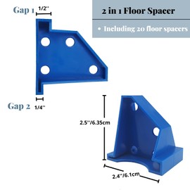 Floor Spacers, 1/4 inch & 1/2 inch Flooring Spacers in 1, for Vinyl Plank, Wood, LVP, Laminate Flooring Installation-MinliGUY Tools