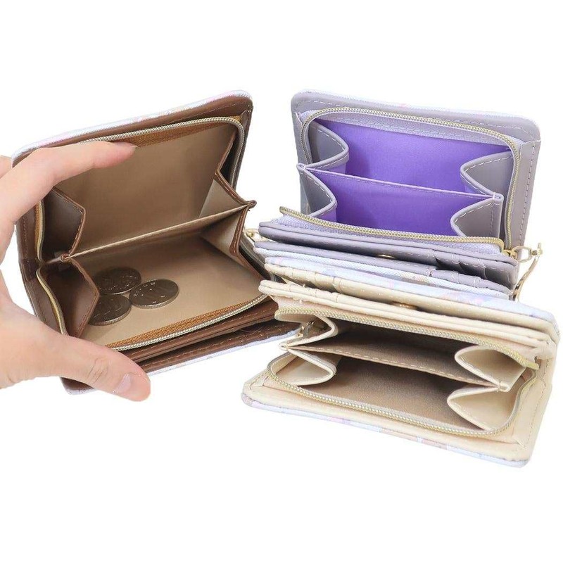 Sunart Billfold Sanrio Leopard Print Three Leather Wallet Rilakkuma