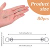 Sibba 80 Pcs Beadable Keychain Making Kit, Metal Sliver Blank