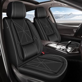 Unbranded Full Set Waterproof 5 Seat Covers Car PU Leather Fit for Ford Escape 2001-2025