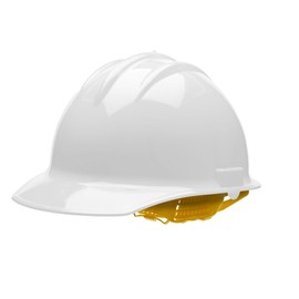 Bullard 3-Rib C30 Cap Style Safety Hard Hat with 6-Point Pinlock and Cotton Brow Pad, White