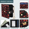 Dallonan Red Heart Black Womens Wallet RFID Blocking Small Slim