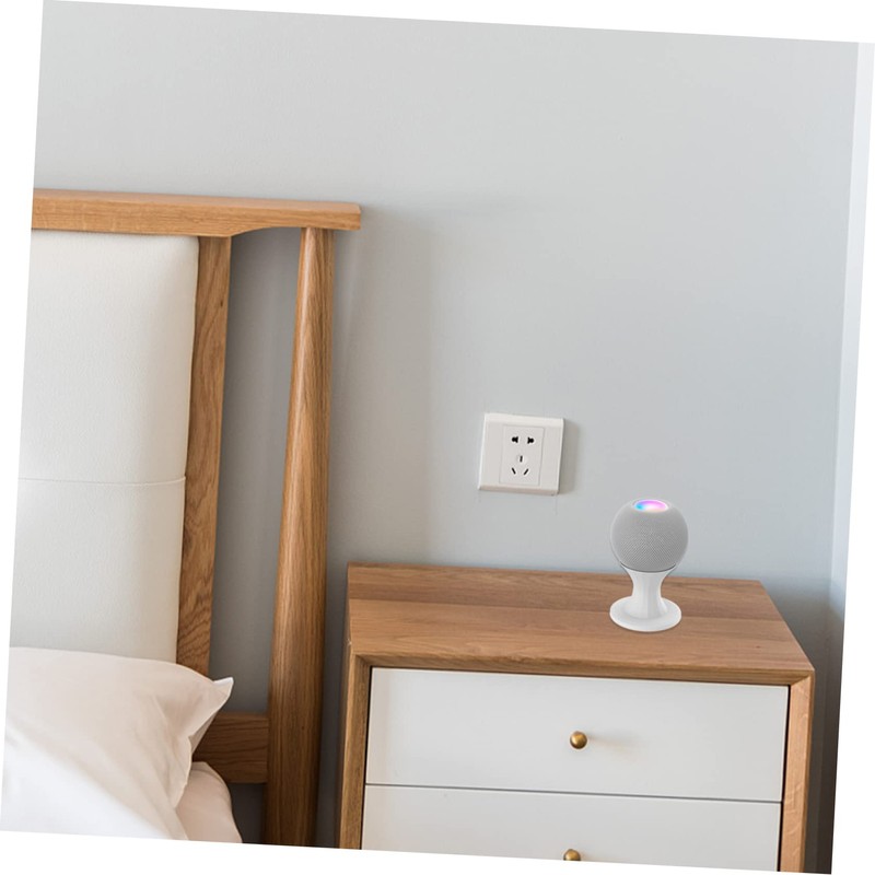 SHOWERORO Speaker Stand for Mini White Tabletop Holder with Wire