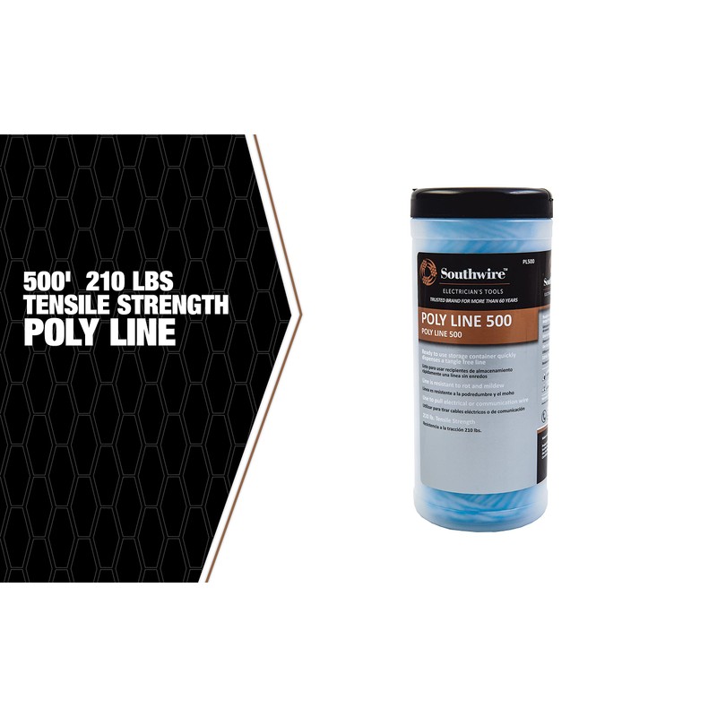 Southwire PL500 Ligne Poly Line 210lb tensile strength, 500 ft