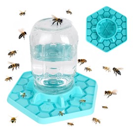Tributary Brands Bee Feeder for Mason Jar Made of Silicone - Bee Watering Station for Garden Compatible with Regular Mouth Mason Jars