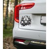 Peeking Wild Wolf with Paws Decals for Car, 3D Popping