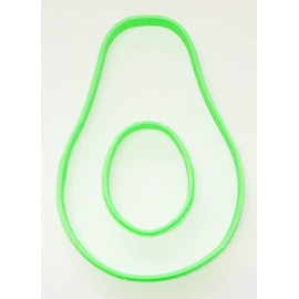 AVOCADO WITH PIT 2 PIECES GUACAMOLE MEXICAN FRUIT SPECIAL OCCASION COOKIE CUTTER BAKING TOOL 3D PRINTED MADE IN USA PR3366
