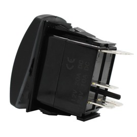 12V 20A / 24V 10A ON-OFF Rocker Switch BLINKERS 676W Universal fits Toyota Nissan Holden Mitsubishi Ford Amarok etc. dual LED in white