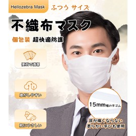 [Wide Ear Japan Inspection Goods] Masks, Pack of 100, Non-woven Fabric, Triple Layer Construction, Disposable, Pleated Mask