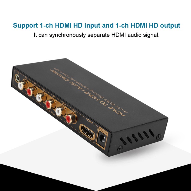 HDMI to HDMi Digital Audio Decoding Decoder Box Converter Adapter