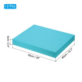 PATIKIL Balance Pad 20x15.7x2.4 Inch, 2 Pack Non-Slip TPE Foam Pad Cushion Exercise Yoga Mat Knee Pad for Fitness Stability Core Training Stretching, Lake Green