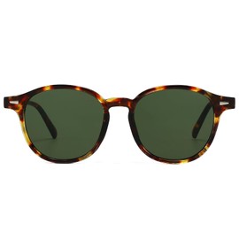 LJCZKA Retro Small Round Sunglasses for Women Men Classic Tinted Sunglasses Circular Shades Trendy with UV400 Protection