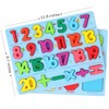 GEMEM Alphabet and Number Puzzle Set Wooden Upper Case Letter