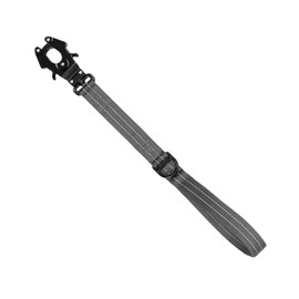 ICEFANG Short Dog Leash 25Inch Reflective Nylon Traffic Leash with Padded Handle,Heavy Duty Auto Lock Swivel Clip for Medium Large Dogs No Pull Training Walking (Grey, 25 Inch)