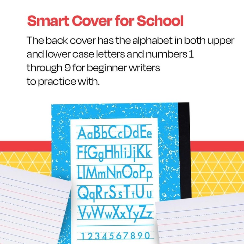 School Smart Skip-A-Line Ruled Composition Book, Grade 2, Blue, 100