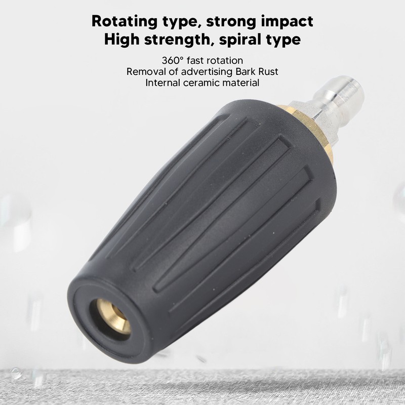 3000PSI Pressure Washer Rotating Turbo Nozzle Quick Connect 360 Degree
