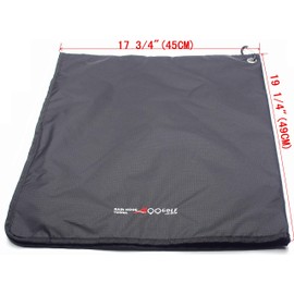 A99 Golf Rain Hood Towel Waterproof Rainhood Cover for Golf Bag with Free Carabiner Clip w/Microfiber Golf Towel 17 3/4" x 19 1/4" (Black)