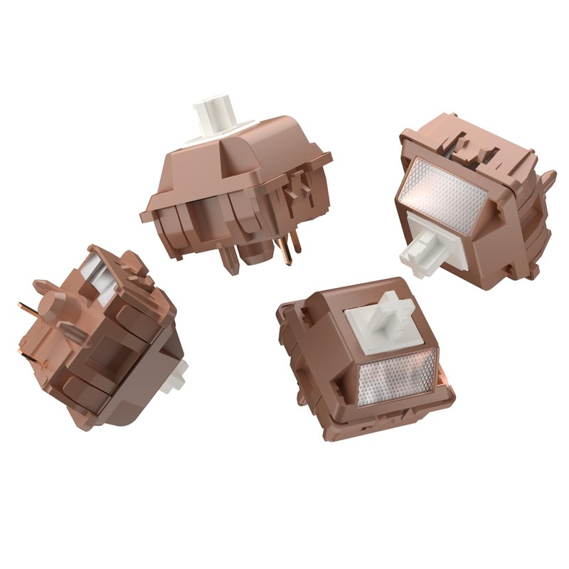 DUROCK Mocha Silk Linear Switches, Full POK Switch 56g Long