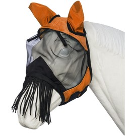 Tough 1 Deluxe Comfort String Nose Fly Mask Orange