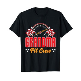Race Car Birthday Party Matching Family Grandma Pit Crew T-Shirt