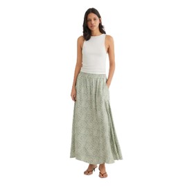 Mavi Lily Pad Leaf Print Women's Long Skirt XS, Lily Pad Leaf Print, XS