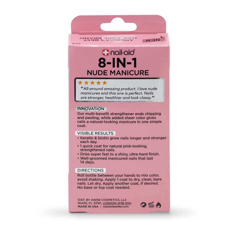NAIL-AID 8-in-1 Nude Manicure, French Sheer, 0.55 Fluid Ounce
