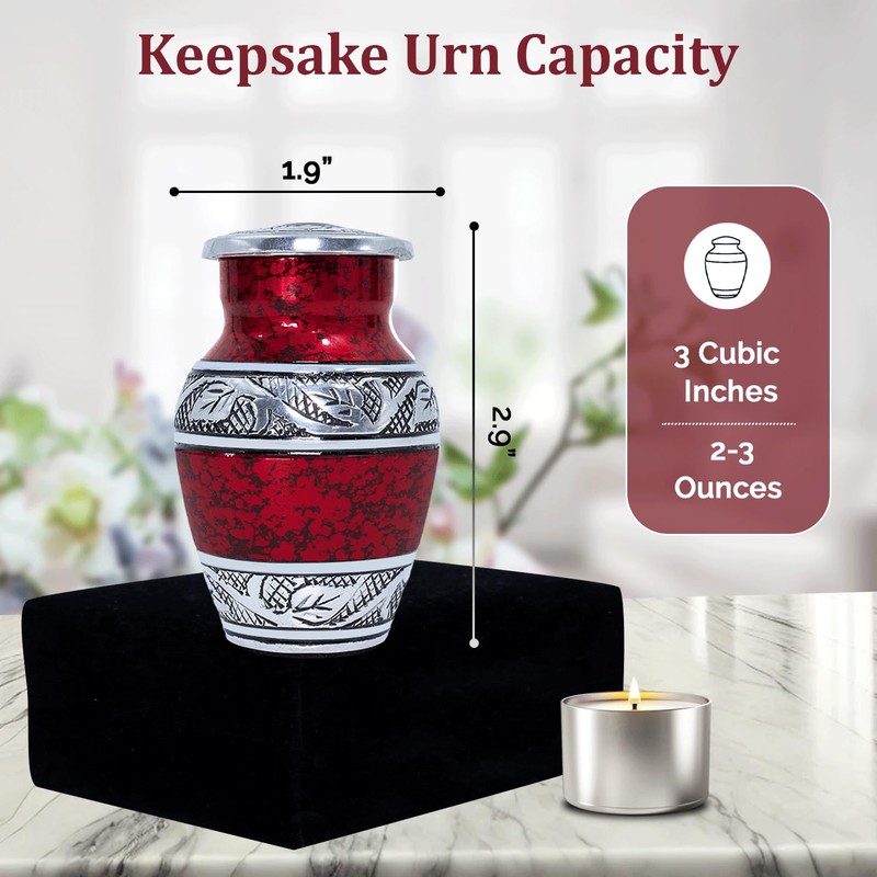 Mini Urns for Human Ashes - Set of 4 Keepsake