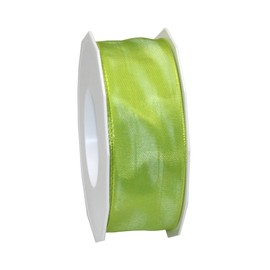 Präsent C.E. Pattberg 40 mm 25 m Ribbon Wired Tafetta Lyon, Lime Green