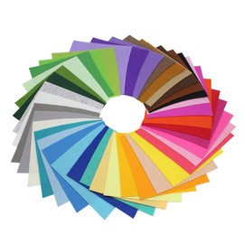 DOITOOL 40pcs Assorted Felt Fabric Sheets for DIY Crafts Non-Woven Polyester Material in Vibrant Colors for Sewing Patchwork and Craft Projects