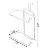 Basicwise Over-The-Side Tank Double Toilet Paper Holder Compact Modern Bathroom