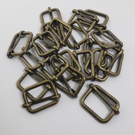 Unbranded 20 Handbag Adjuster Slider Belt Keeper Metal Sliding Bar Buckle Webbing 1"x0.75"