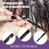 Dreadlock Retightening Tool, Interlocking Crochet Needle Set, Dual Ended Metal