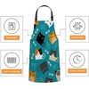 Xuwenz Cute Cats with Fish Bone Kitchen Apron for Women