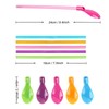 BHSTTNIXP 10 PCS Plastic Straws,Reusable Slush Straws,Simple Colorful Straw Spoon
