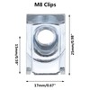 YINETTECH 80Pcs Thread Clip Nut Set, U-Shaped Nut M4 M5