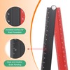 sourcing map 3pcs Folding Straight Ruler 30cm Metric Aluminum Alloy