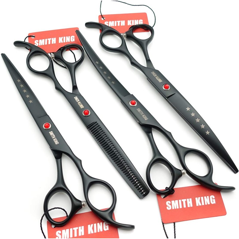 Professional Pet Grooming Scissors Set Straight Scissors Thinning Scissors Curved