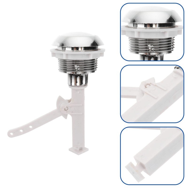 TOPBATHY Toilet Push Button Replacement Single Flush Toilet Switch Kit